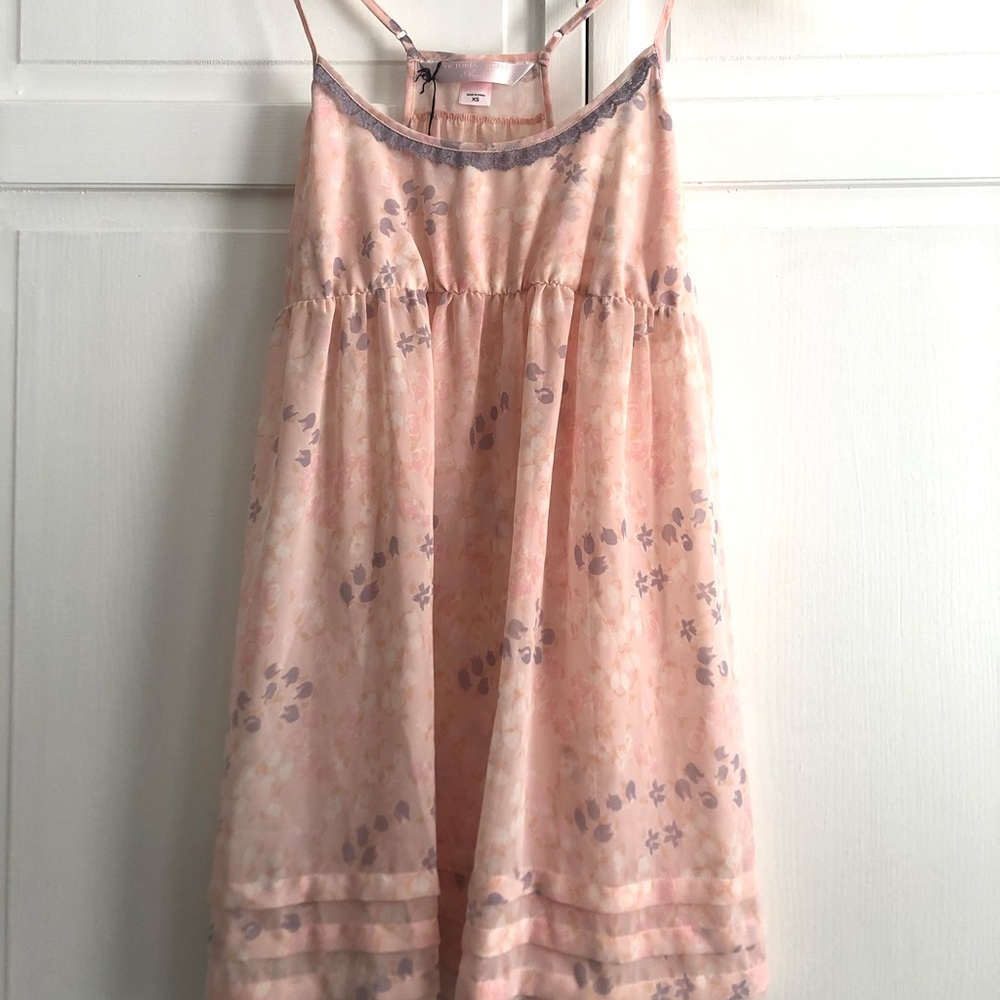 NWT Victoria’s Secret pink floral slip dress, size XS